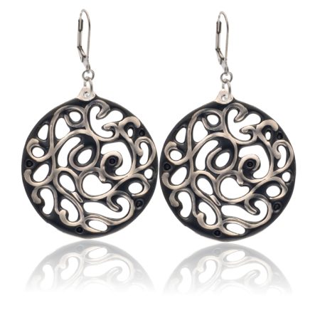 Aero Black&Platinum Earrings