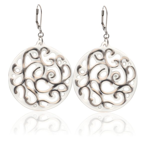 Aero White&Platinum Earrings