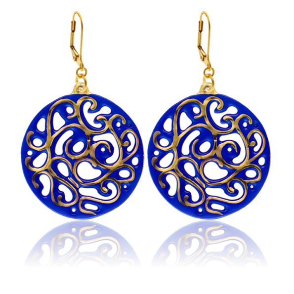 Aero Royal Blue&Gold Earrings