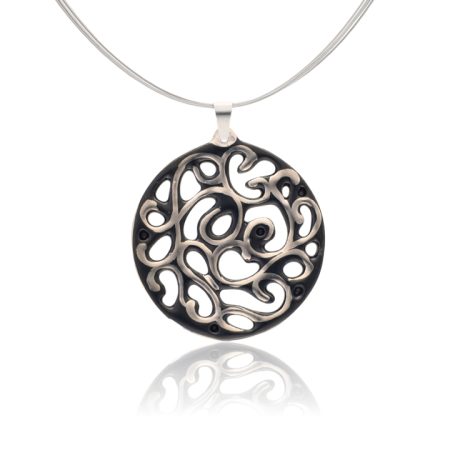 Aero Black&Platinum Pendant (40 mm)