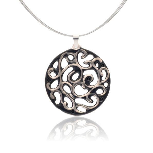 Aero Black&Platinum Pendant (40 mm)