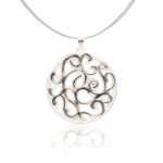Aero White&Platinum Pendant (40 mm)