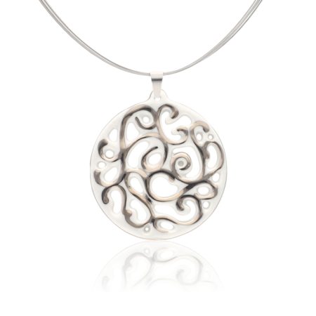 Aero White&Platinum Pendant (40 mm)