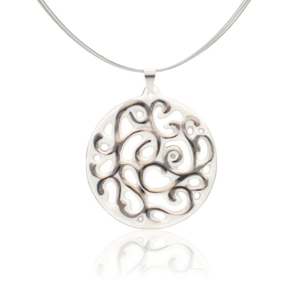 Aero White&Platinum Pendant (40 mm)