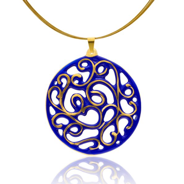 Aero Royal Blue&Gold Pendant (60 mm)