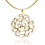 Aero White&Gold Pendant (60 mm)