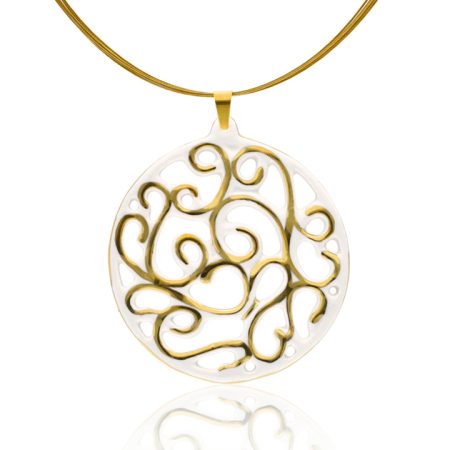 Aero White&Gold Pendant (60 mm)