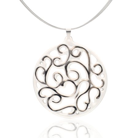 Aero White&Platinum Pendant (60 mm)