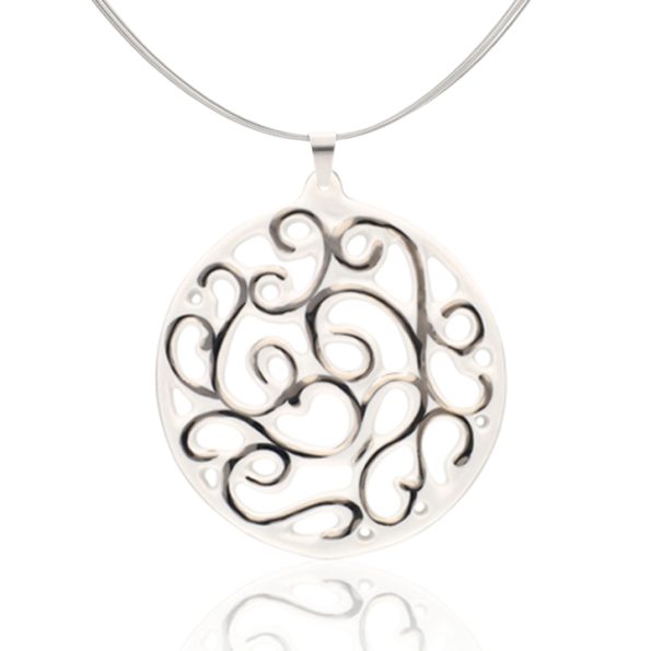Aero White&Platinum Pendant (60 mm)
