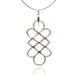 Aero White&Platinum Pendant Oblong