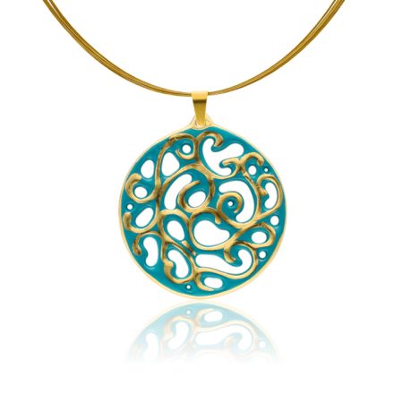 Aero Mint Green&Gold Pendant (40 mm)
