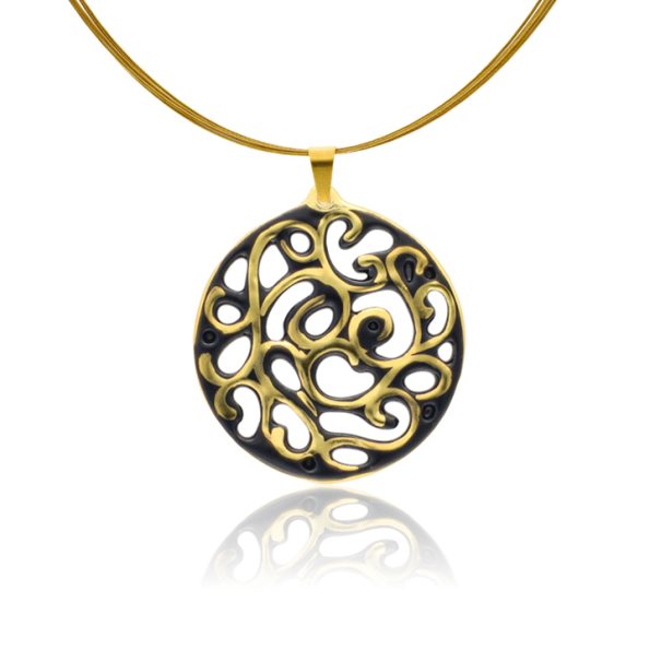 Aero Black&Gold Pendant (40 mm)