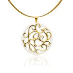 Aero White&Gold Pendant (40 mm)