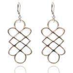 Aero White&Platinum Earrings Oblong