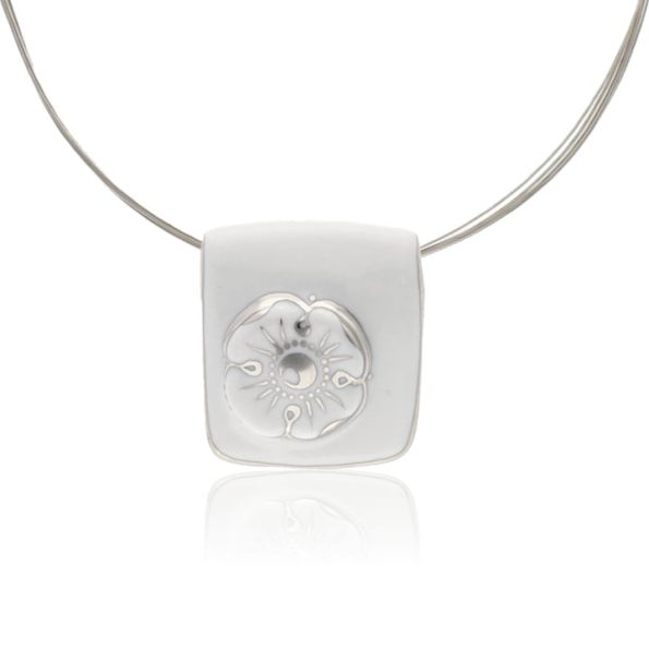 Myosotis Fine Porcelain Platinum Pendant