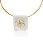 Myosotis Fine Porcelain Gold Pendant