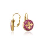 Baroque Pur-Pur  Earrings Leverback