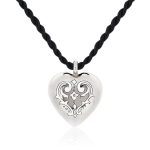 Platinázott  Baroque Heart Pendant
