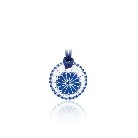 Blue Dotted Small Rotund Pendant