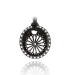 Black&White Dotted Small Rotund Pendant