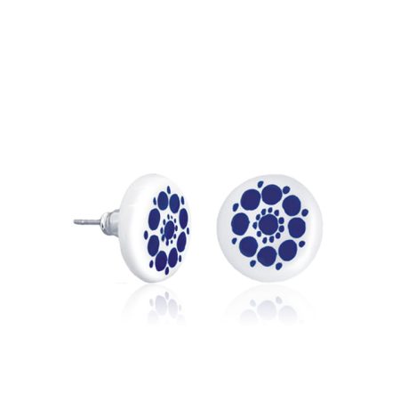 Blue Dotted Earrings