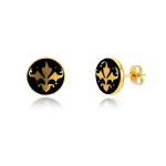 Baroque Black&Gold Earrings