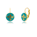 Baroque Mint-green  Earrings Leverback