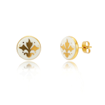 Baroque White&Gold Earrings