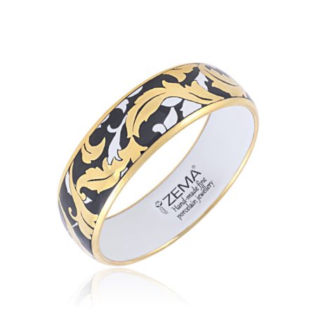 Baroque Black&Gold Grape Leaf  Bracelet