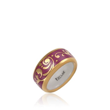 Baroque Pur-Pur&Gold  Ring