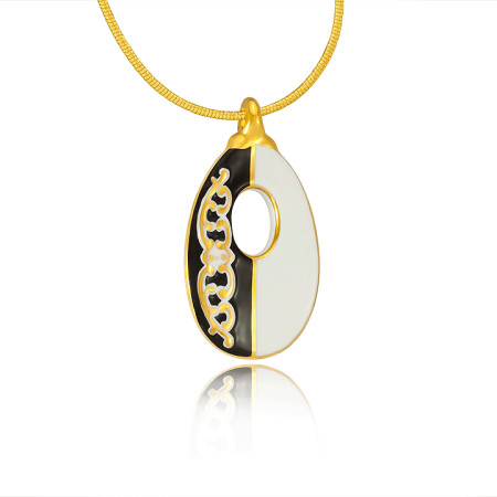 Luxury Baroque White&Black&Gold Pendant