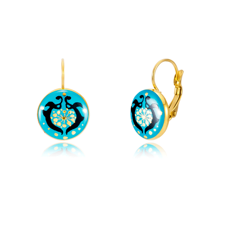 Infinity Mint-green Earrings Leverback