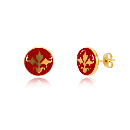 Baroque Red  Earrings