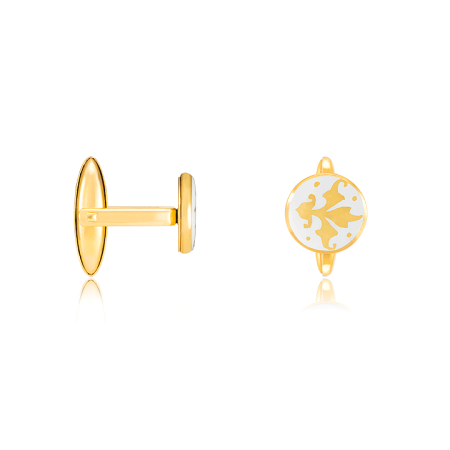 Baroque White&Gold  Cufflink