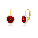 Paloc Red  Earrings Leverback
