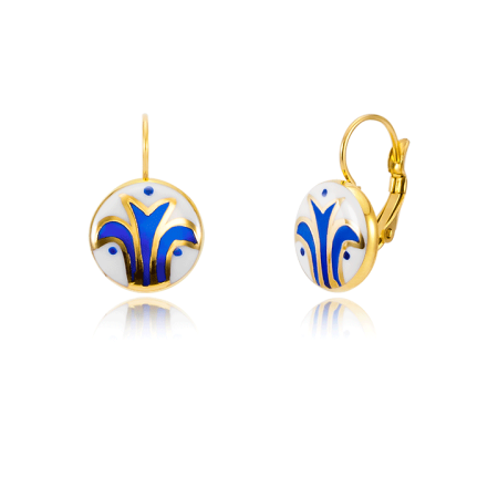 Sárközi Blue Earrings Leverback