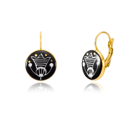 Sárközi Black Earrings Leverback