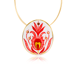 Sárközi Red Oval Pendant