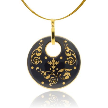 Baroque Black&Gold Pendant