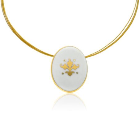 Baroque White-Gold Mini Pendant