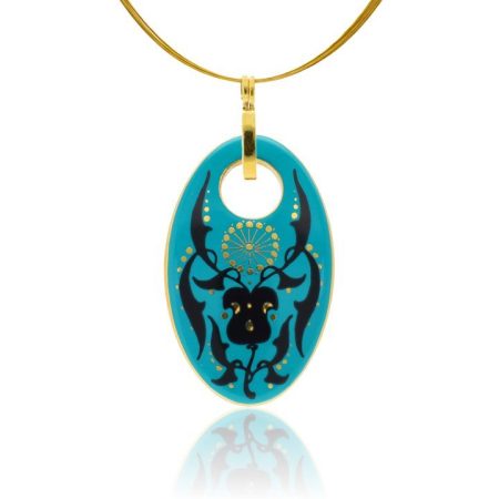Infinity Mint-green Oval Pendant