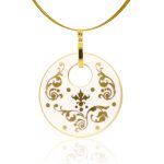 Baroque White&Gold Pendant