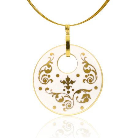 Baroque White&Gold Pendant