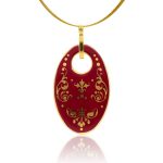 Baroque Pur-Pur  Oval Pendant