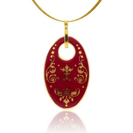 Baroque Pur-Pur  Oval Pendant