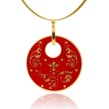 Baroque Red  Pendant