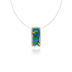 Blue Empire Pendant - Bay Leaf Pattern (Small) (Copy)