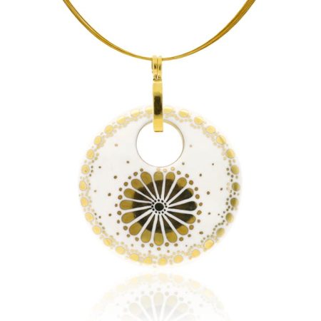 White Dotted Pendant