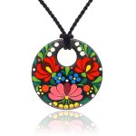 Black Matyo Peony Rotund Pendant