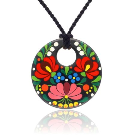 Black Matyo Peony Rotund Pendant
